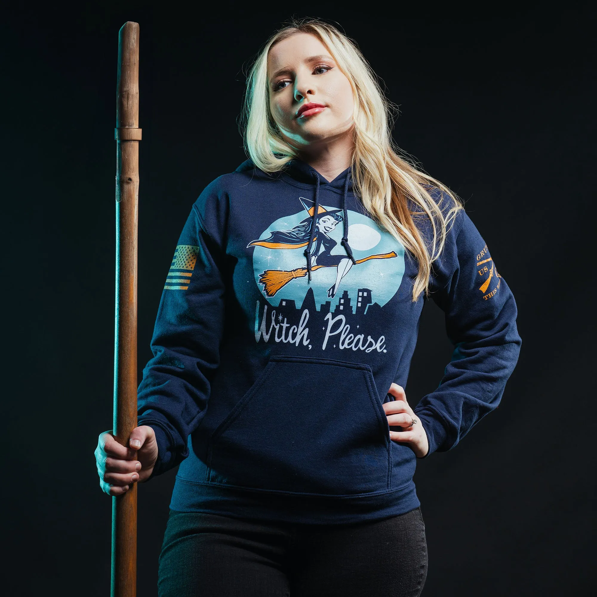 Women's Witch, Please Hoodie - Navy sold by Grunt Style