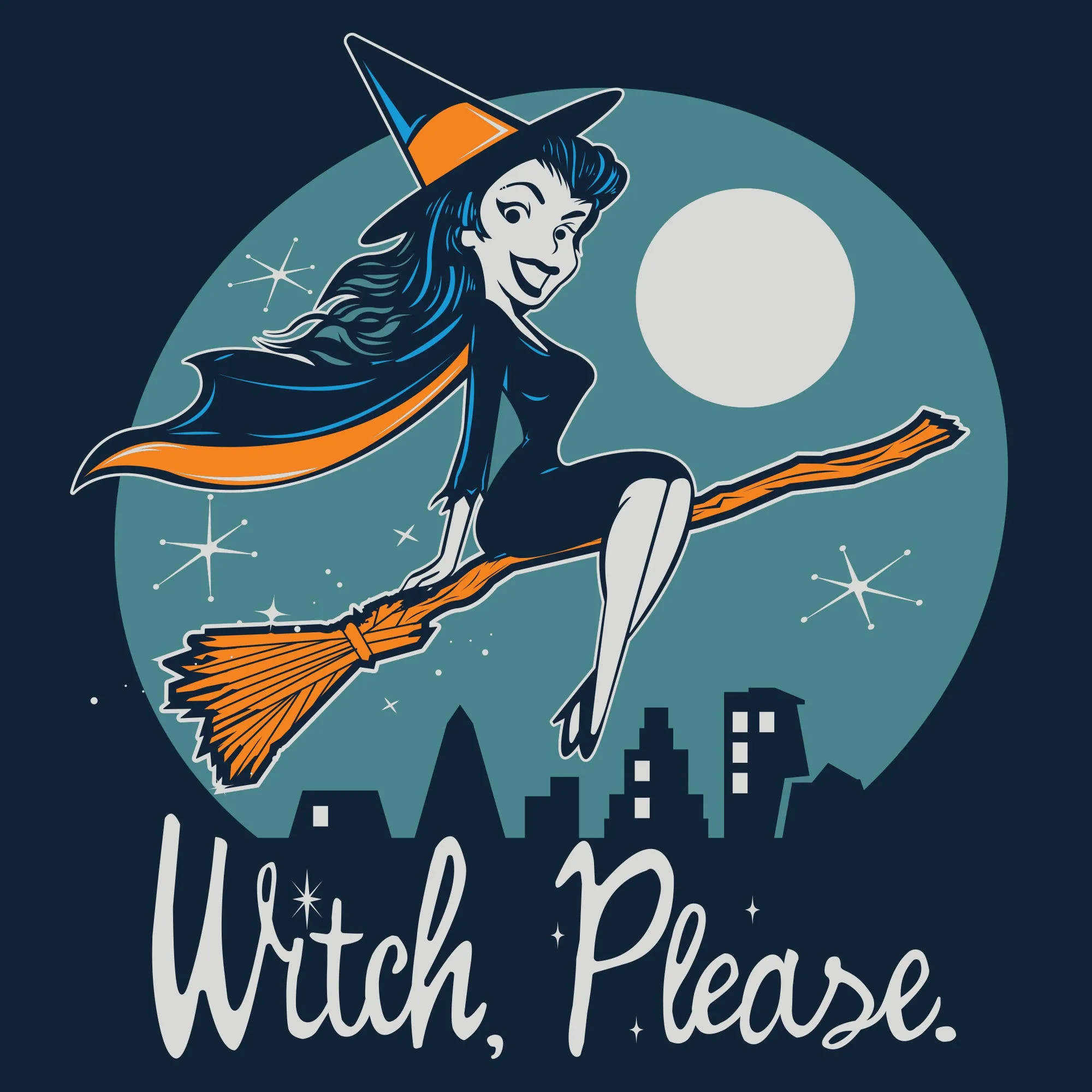 Women's Witch, Please Hoodie - Navy sold by Grunt Style product image thumbnail 2