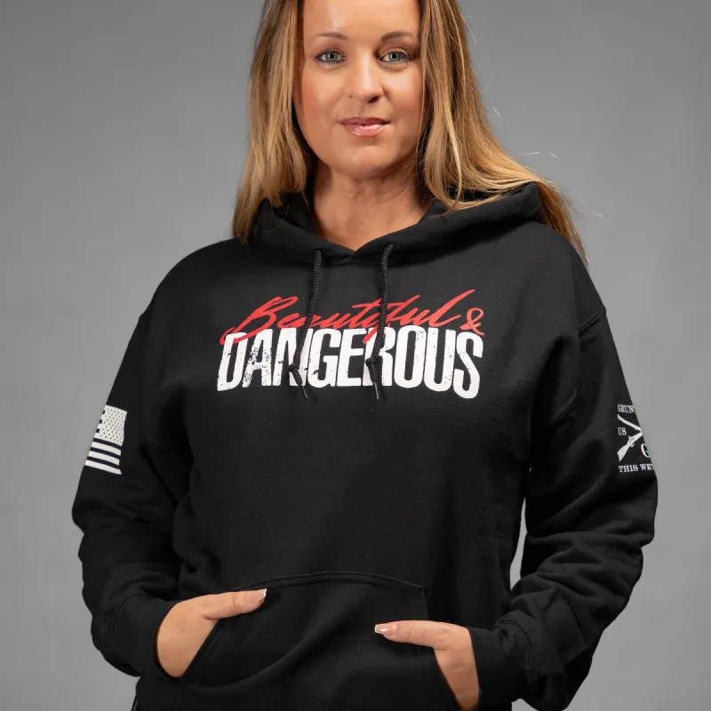 Women's Beautiful & Dangerous Hoodie - Black sold by Grunt Style