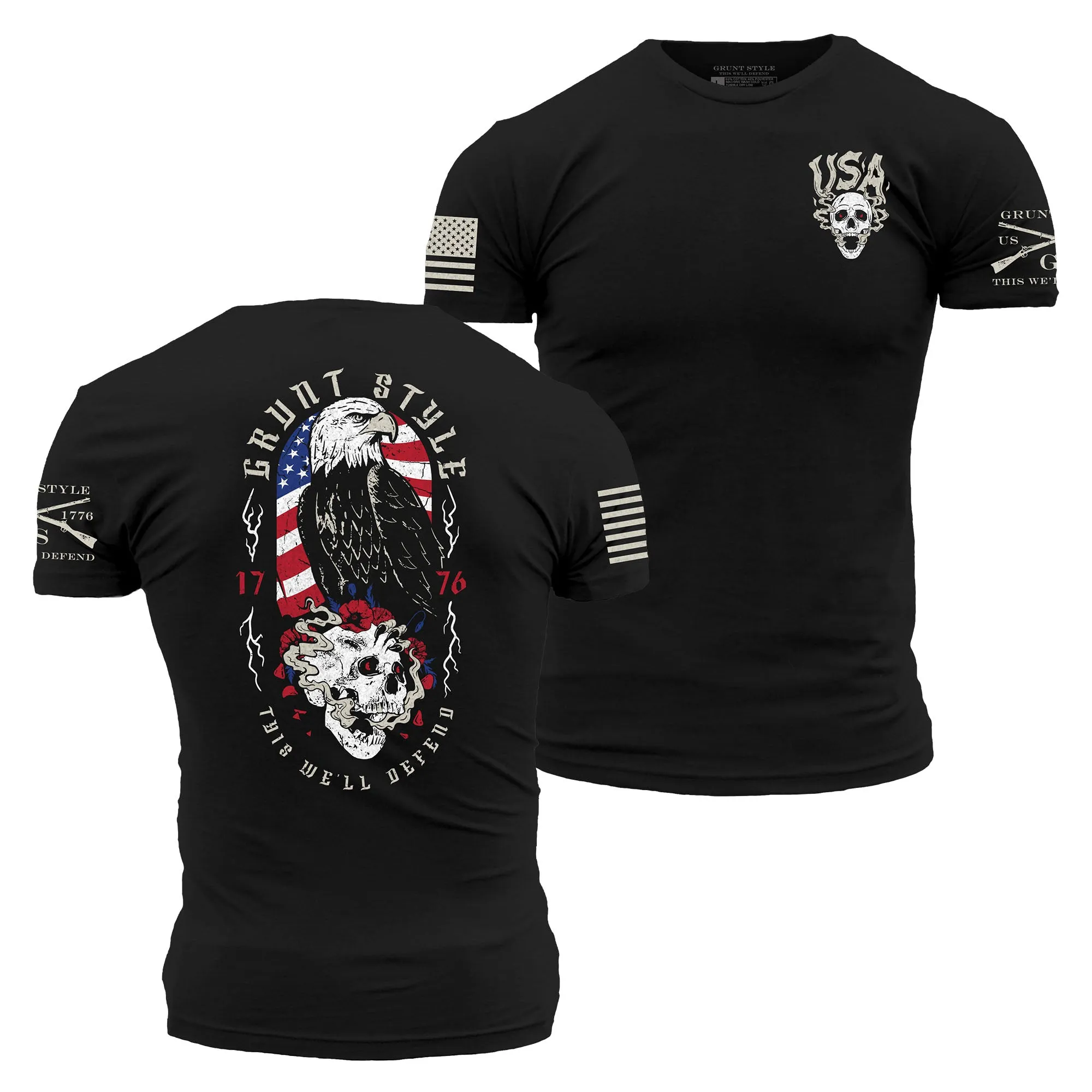 Eternal Eagle T-Shirt - Black sold by Grunt Style