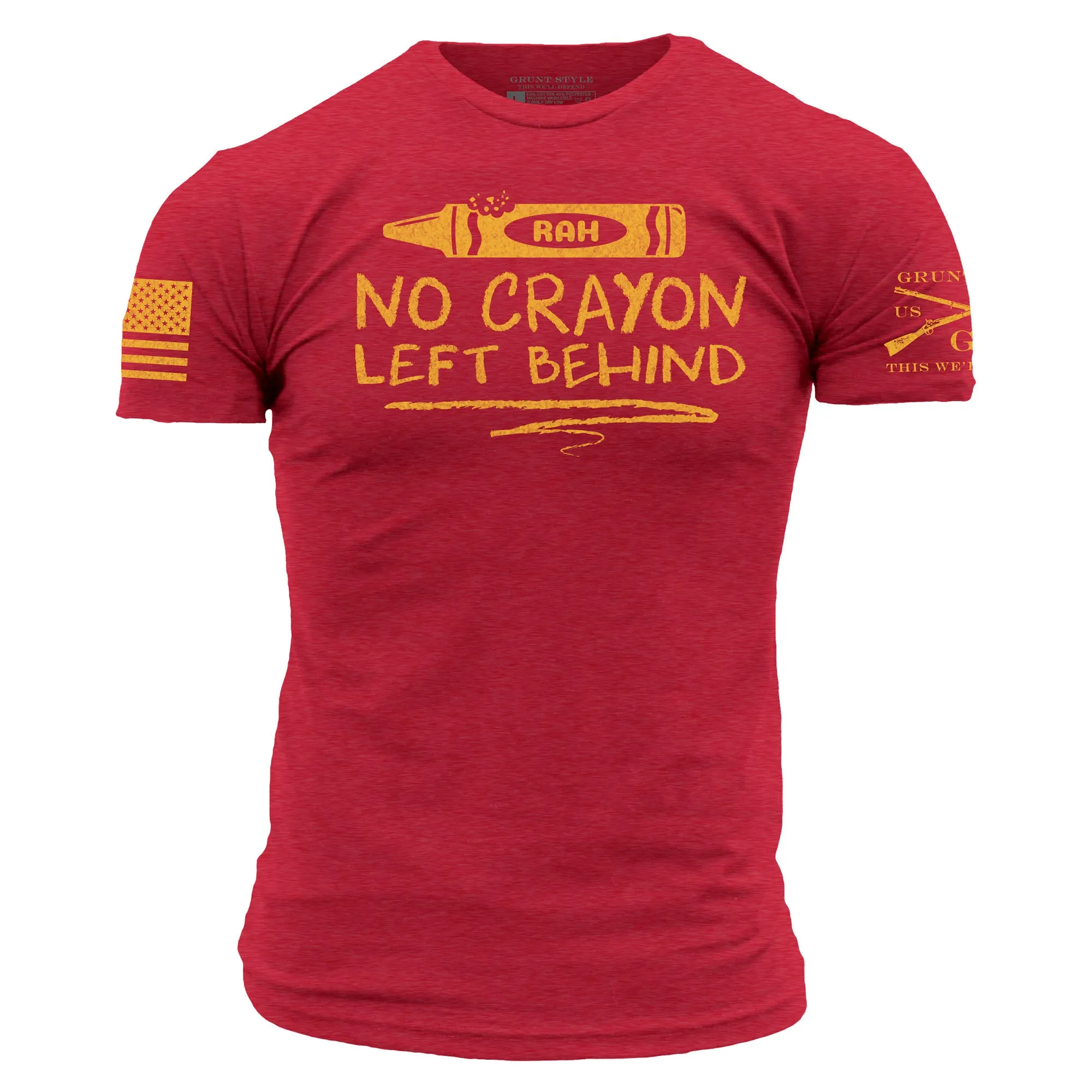 No Crayon Left Behind T-Shirt - Red sold by Grunt Style