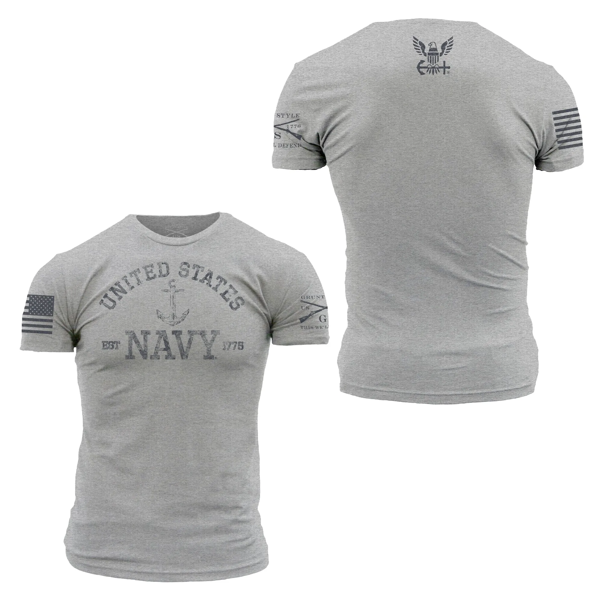 USN - Est. 1775 2.0 T-Shirt - Athletic Heather sold by Grunt Style