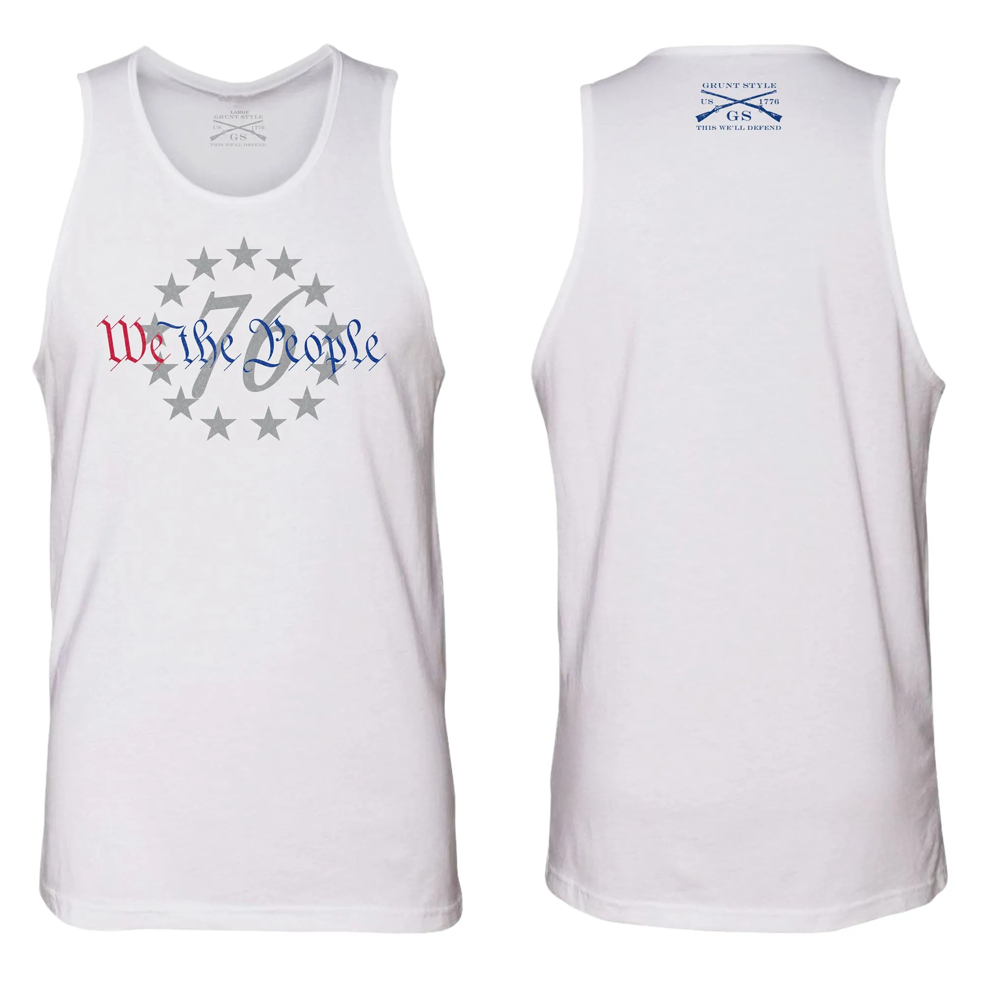 Men's 76 We The People Tank - White sold by Grunt Style product image thumbnail 4