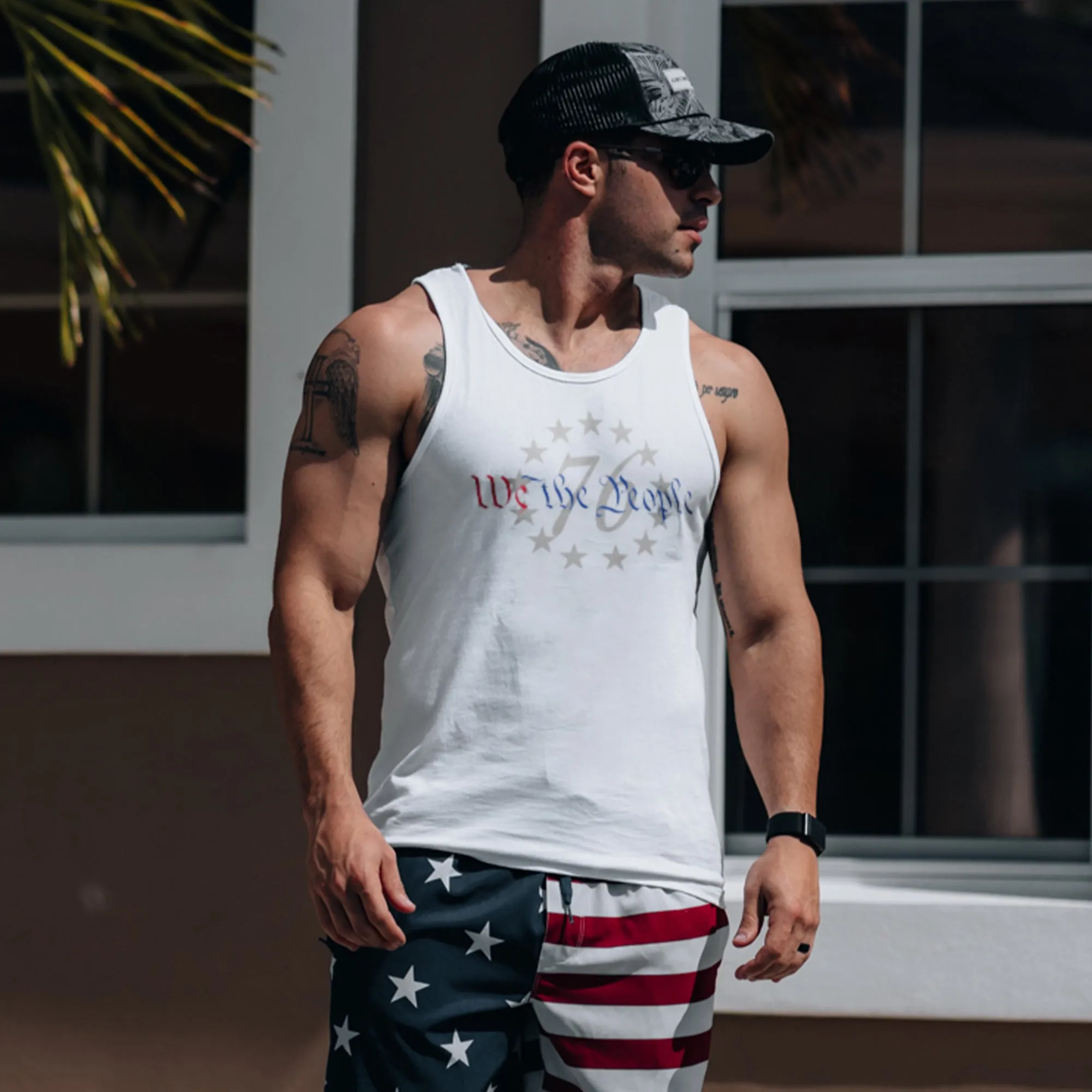Men's 76 We The People Tank - White sold by Grunt Style product image thumbnail 3