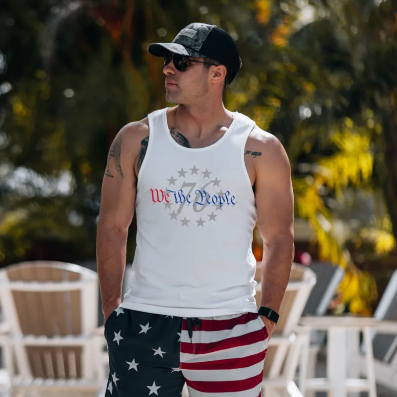 Men's 76 We The People Tank - White sold by Grunt Style
