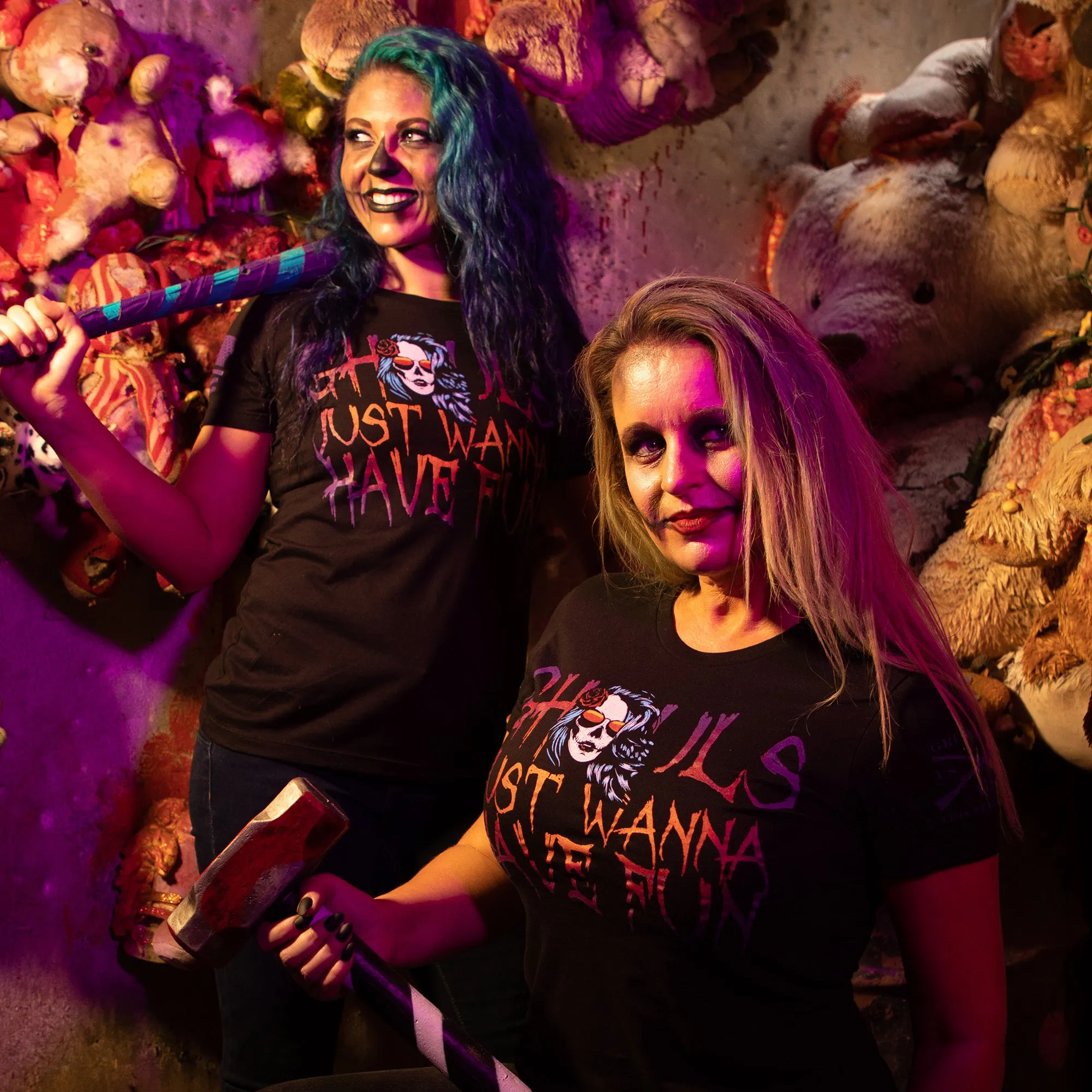 Women's Ghouls Just Wanna Have Fun Slim Fit T-Shirt - Black sold by Grunt Style product image thumbnail 4