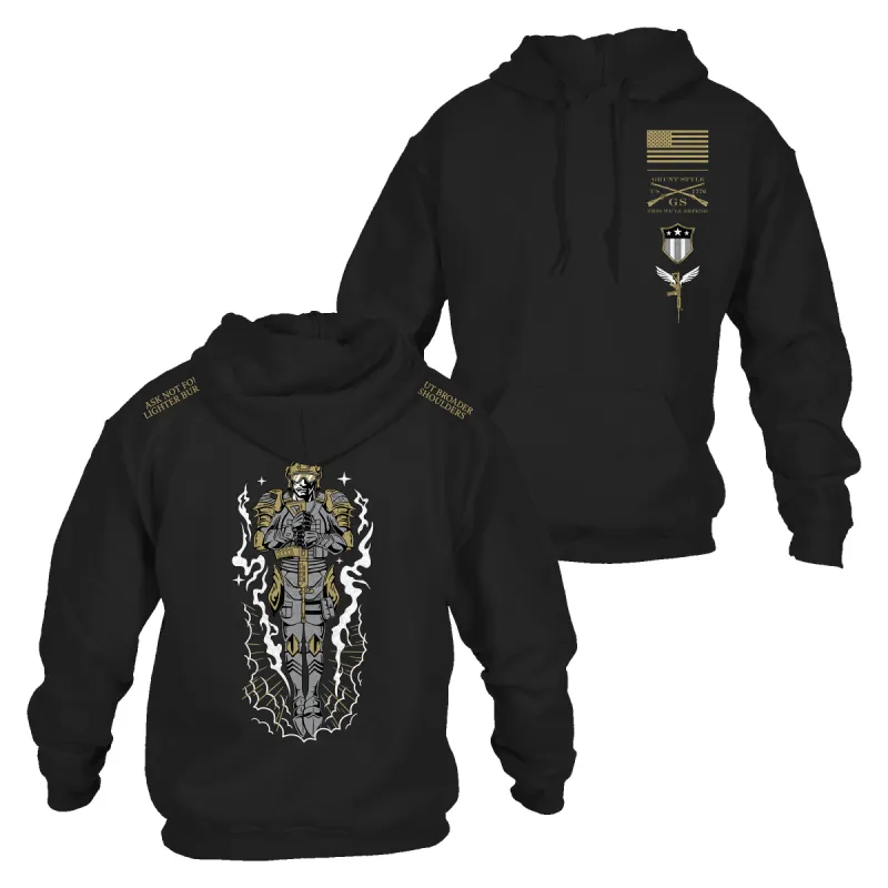 Soldier Saint Hoodie - Black sold by Grunt Style
