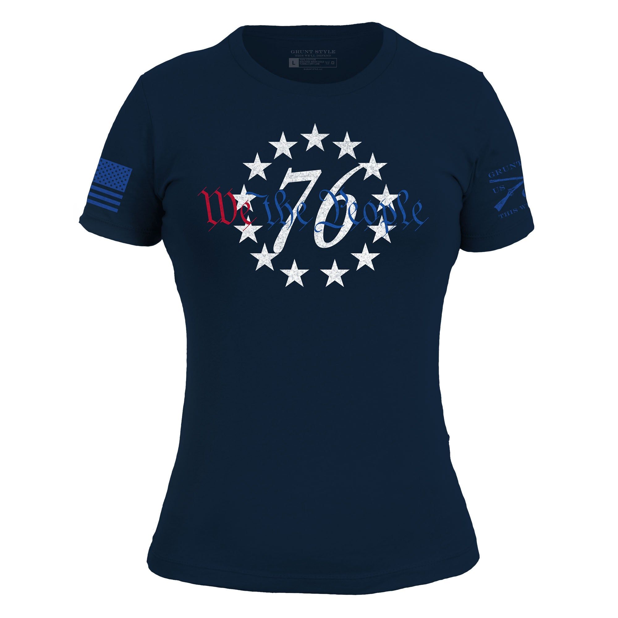 Women's 76 We The People T-Shirt - Midnight Navy sold by Grunt Style product image thumbnail 3