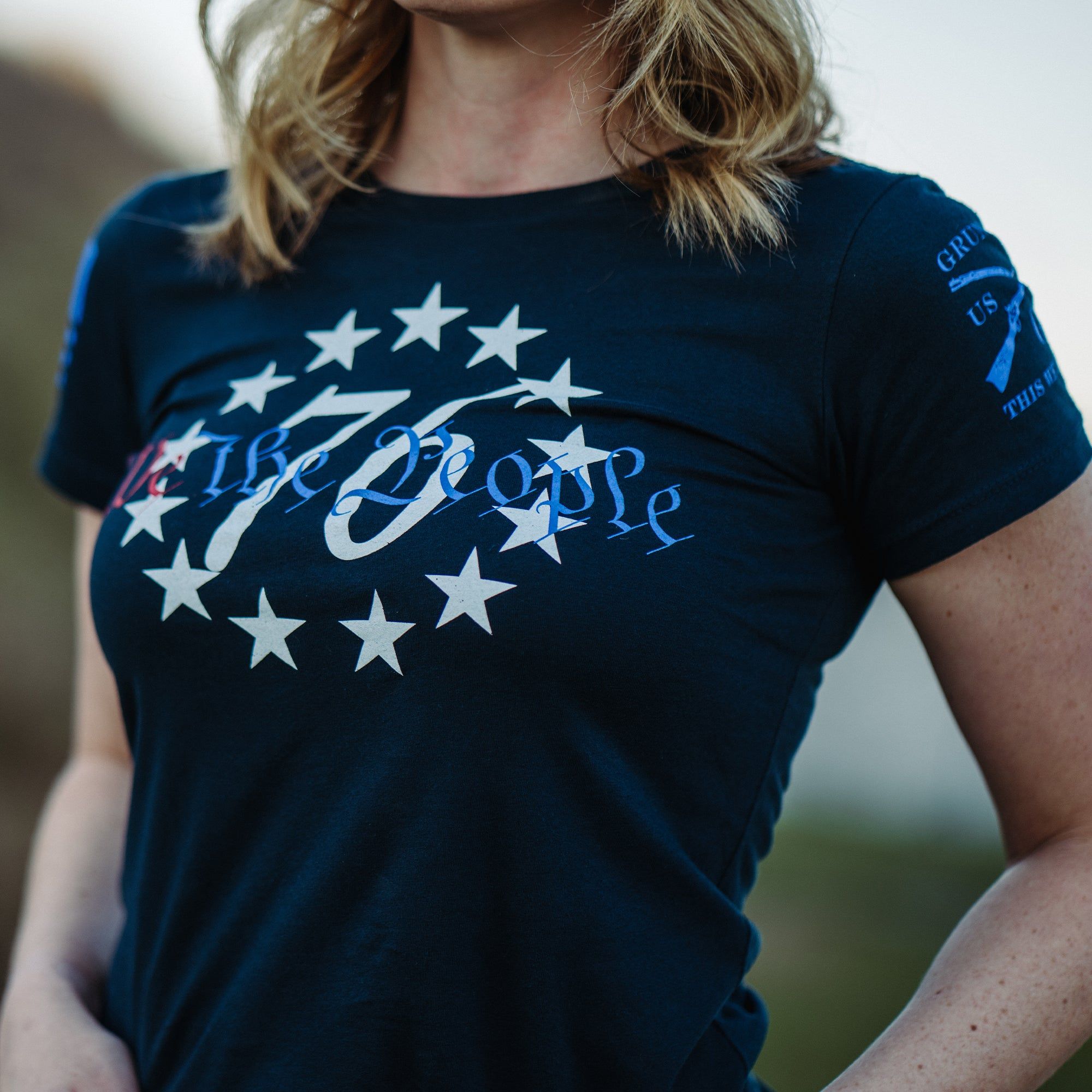 Women's 76 We The People T-Shirt - Midnight Navy sold by Grunt Style product image thumbnail 2