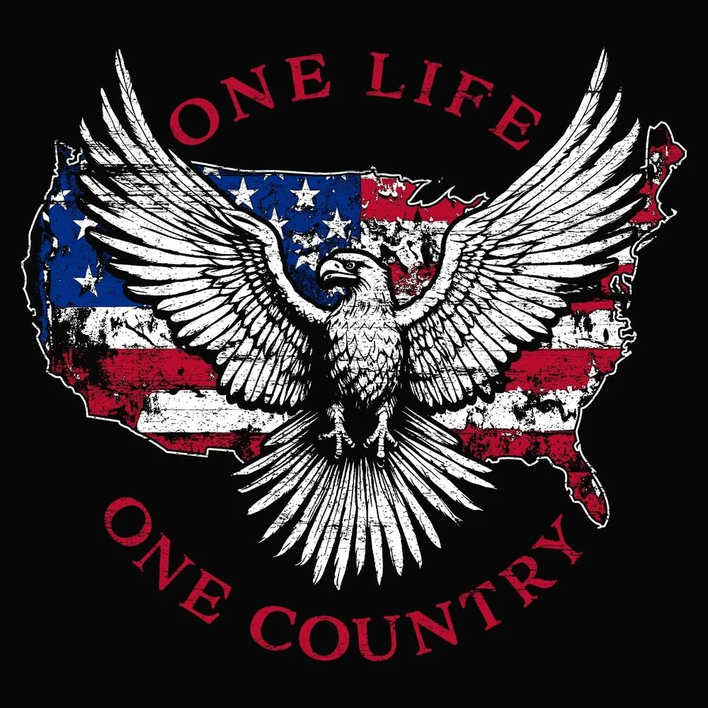 Women's One Life One Country Slim Fit T-Shirt - Black sold by Grunt Style product image thumbnail 2