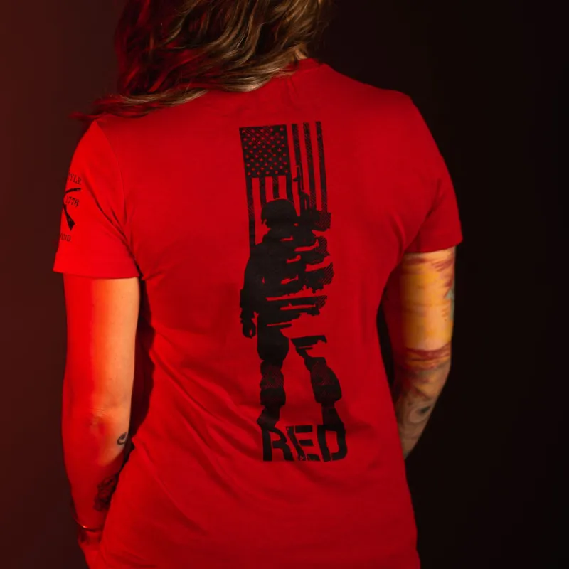 Women's R.E.D. All Forces T-Shirt - Red sold by Grunt Style