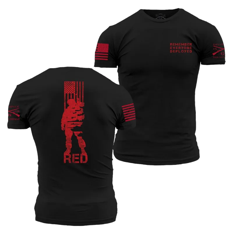 R.E.D. All Forces T-Shirt - Black sold by Grunt Style