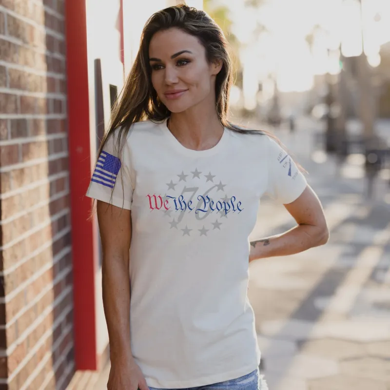 Women's 76 We The People T-Shirt - Natural sold by Grunt Style