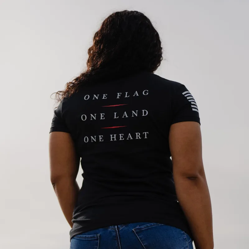 Women's Freedom Rose V-Neck - Black sold by Grunt Style