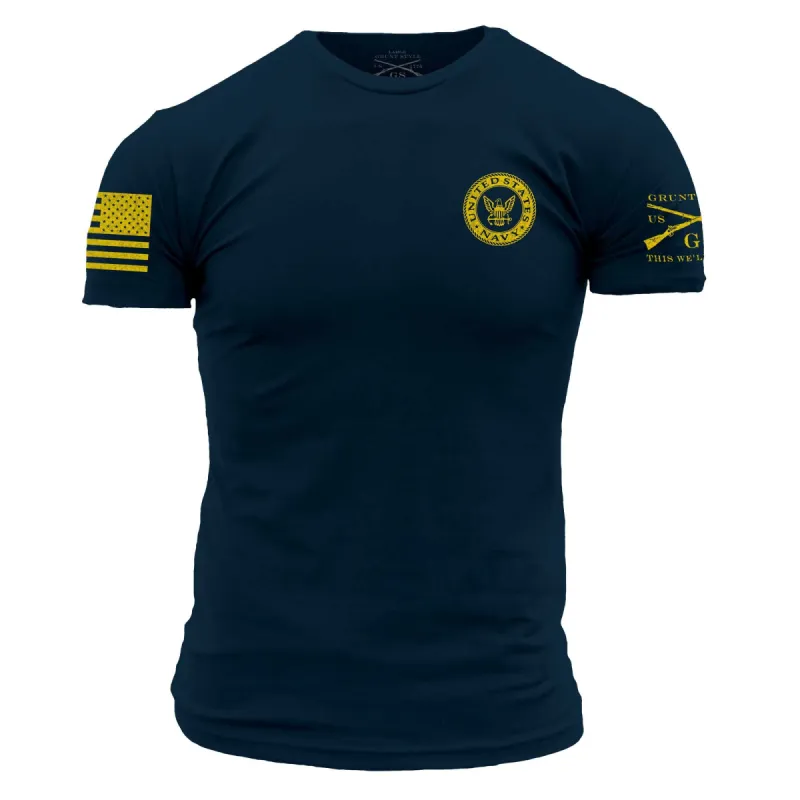 USN - Navy Colors 2.0 T-Shirt - Navy sold by Grunt Style