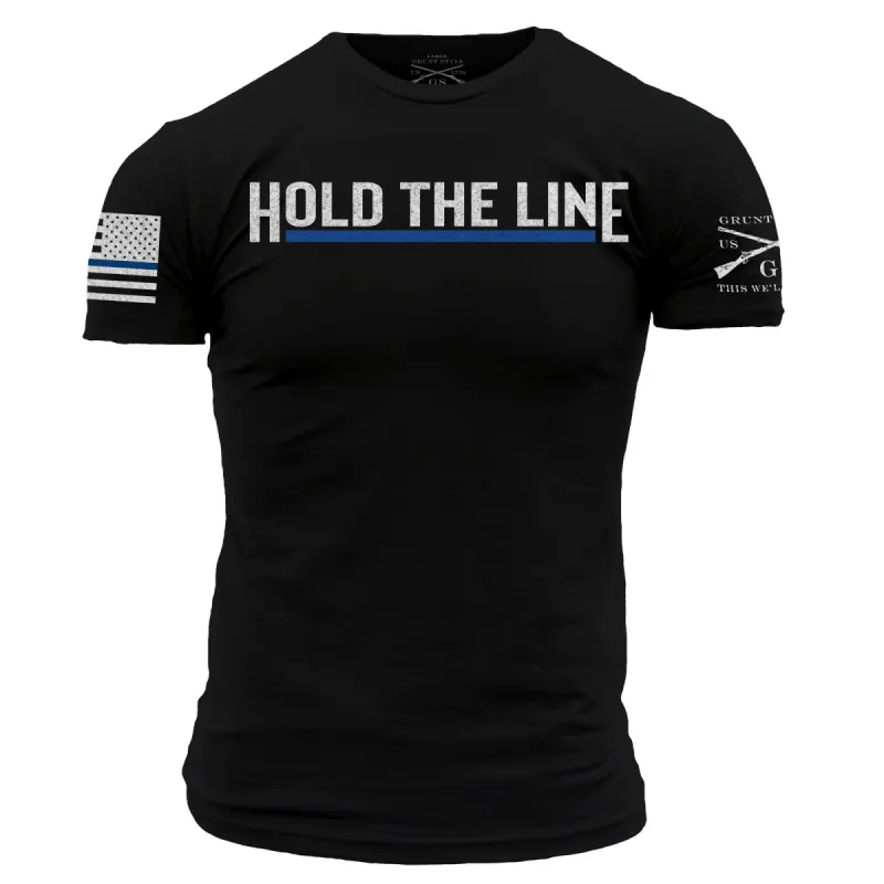 Hold The Line T-Shirt - Black sold by Grunt Style