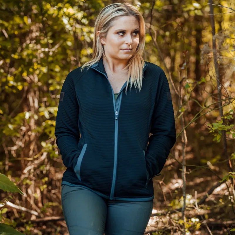 Women's Ribbed Fleece - Black sold by Grunt Style