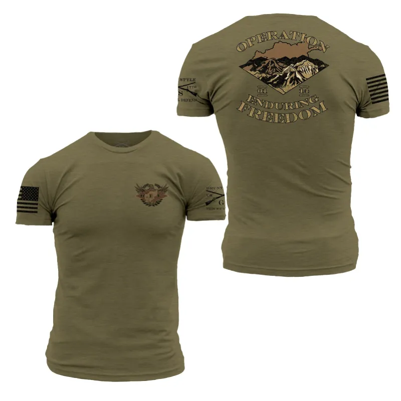 O.E.F. Veteran T-Shirt - Military Green sold by Grunt Style