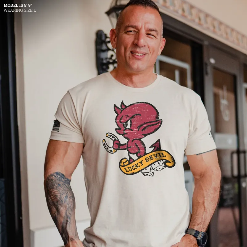 Lucky Devil T-Shirt - Sand sold by Grunt Style
