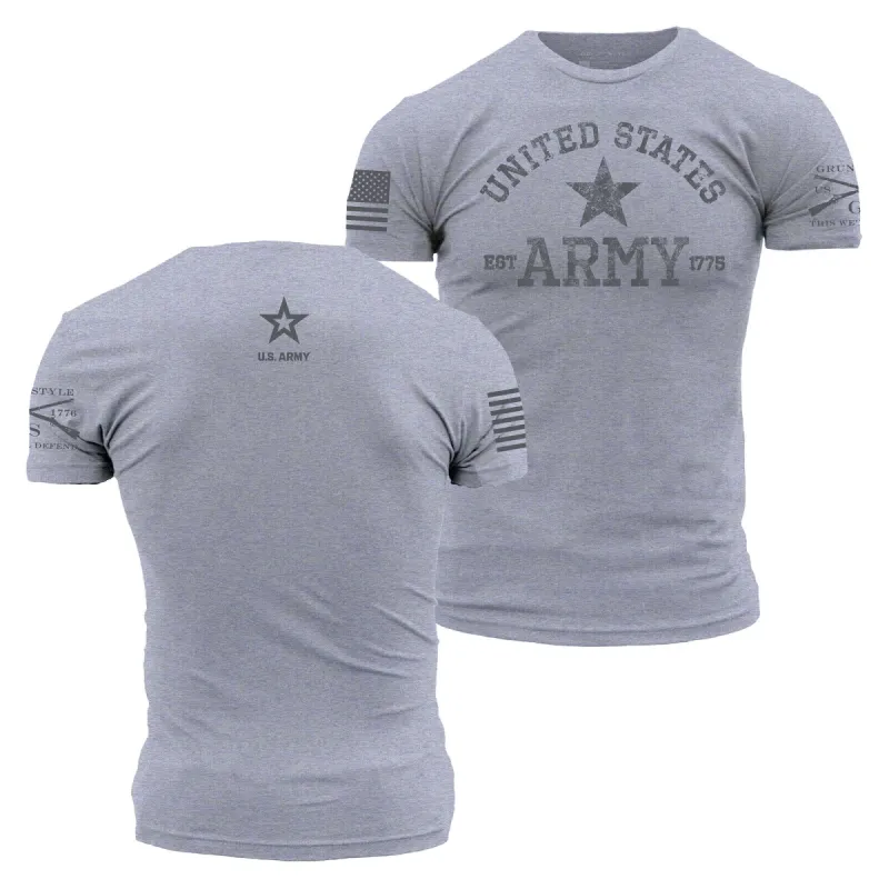 Army Est. 1775 T-Shirt - Heather Gray sold by Grunt Style