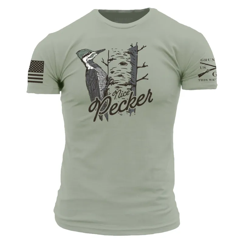 Nice Pecker T-Shirt - Light Sage made by Grunt Style