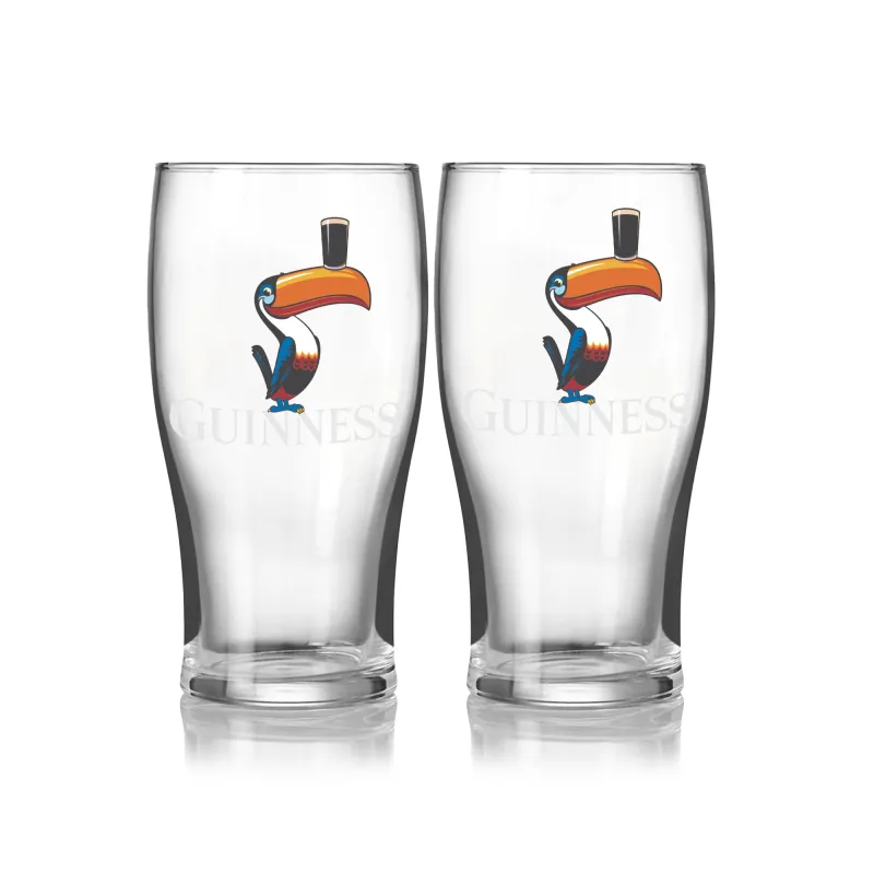 Guinness Toucan Pint Glass Twin Pack made by Guinness