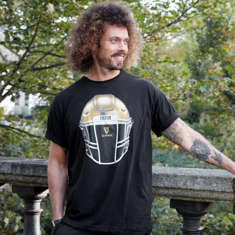 Guinness Notre Dame Helmet T-Shirt Black made by Guinness