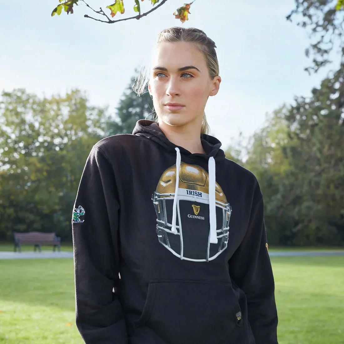 Guinness Notre Dame Helmet Hoodie Black sold by Guinness product image thumbnail 5