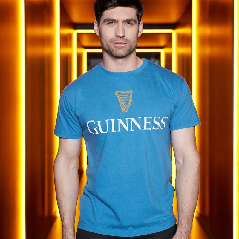 Blue Guinness Harp Premium Tee made by Guinness