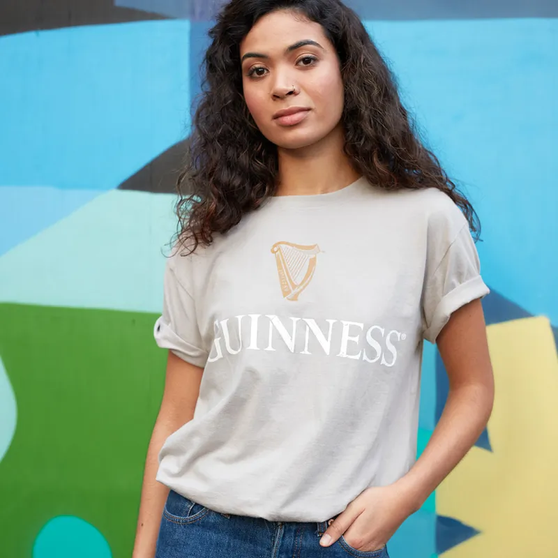 Beige Guinness Harp Premium Tee made by Guinness