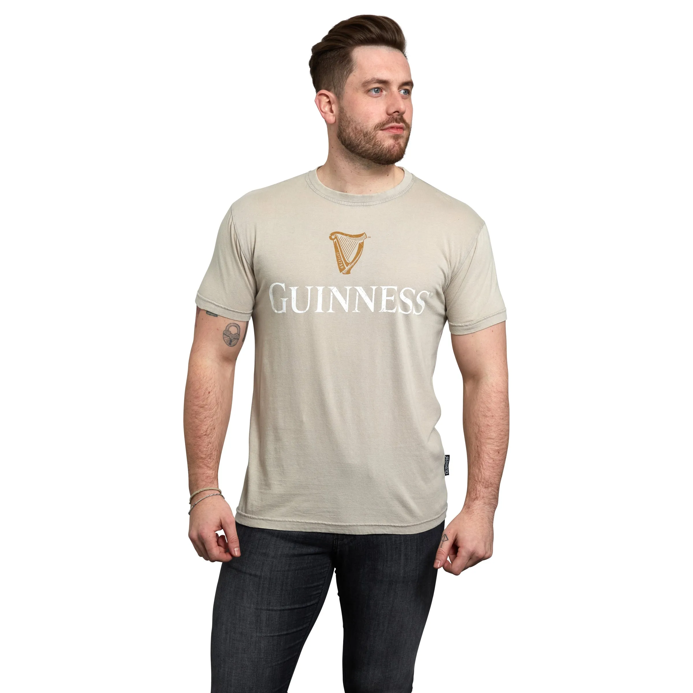 Beige Guinness Harp Premium Tee sold by Guinness product image thumbnail 2