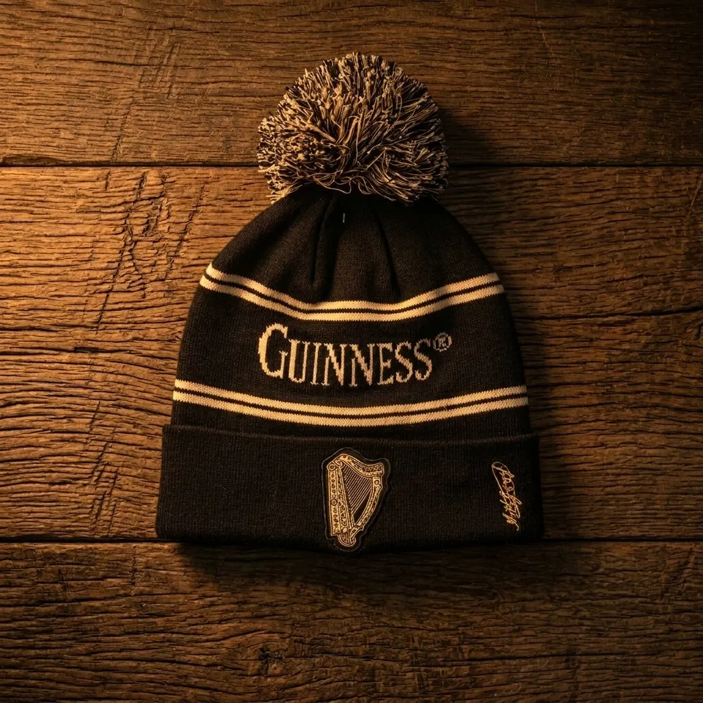Guinness Black & Gold Sports Beanie – Vintage Harp Knit sold by Guinness product image thumbnail 4