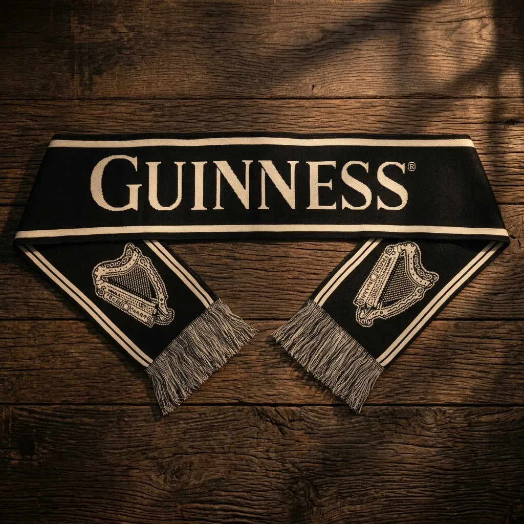 Guinness Black & Gold Sports Scarf – Vintage Harp Knit sold by Guinness product image thumbnail 4