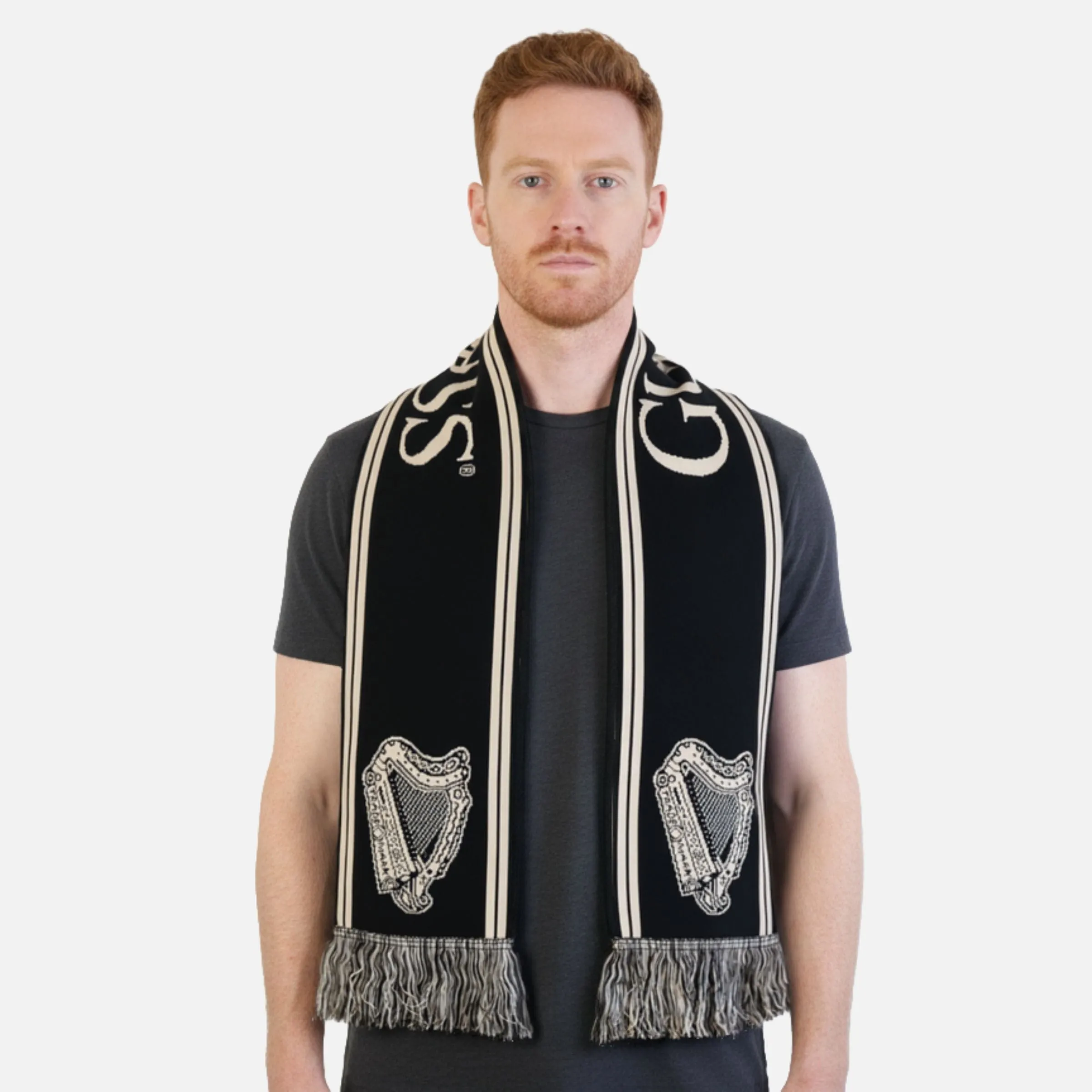 Guinness Black & Gold Sports Scarf – Vintage Harp Knit sold by Guinness