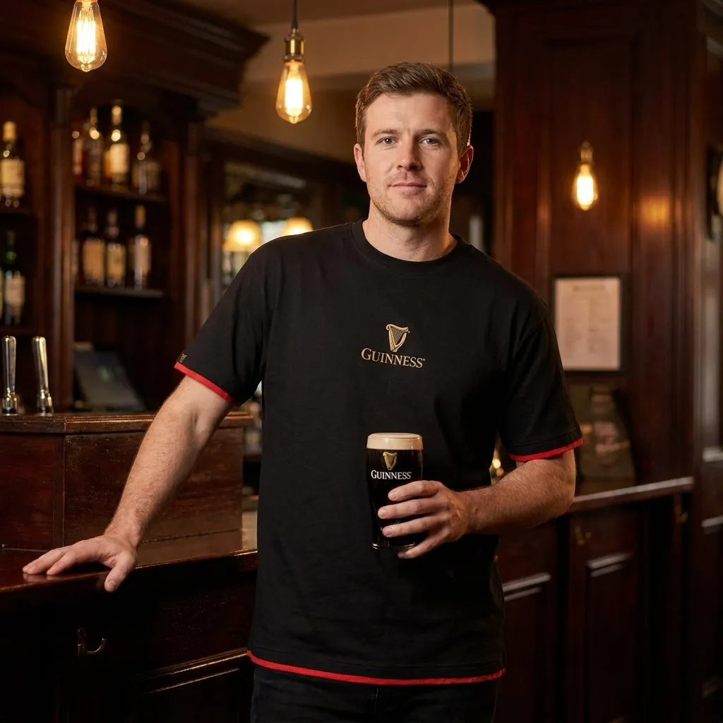 Guinness Gaelic Label Black Tee sold by Guinness product image thumbnail 3