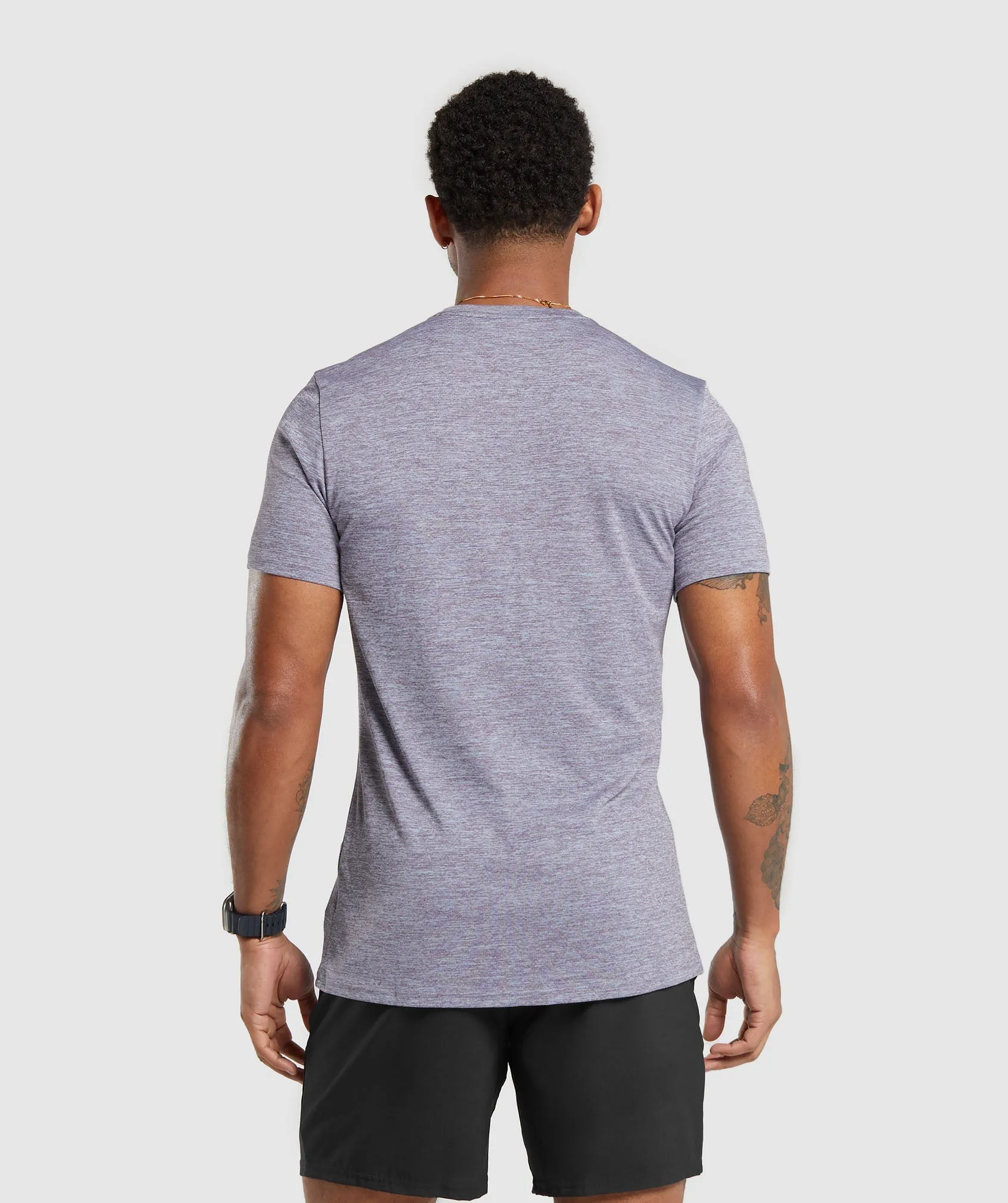 Gymshark Arrival Marl T-Shirt - Silver Lilac/Fog Purple Marl sold by Gymshark product image thumbnail 2