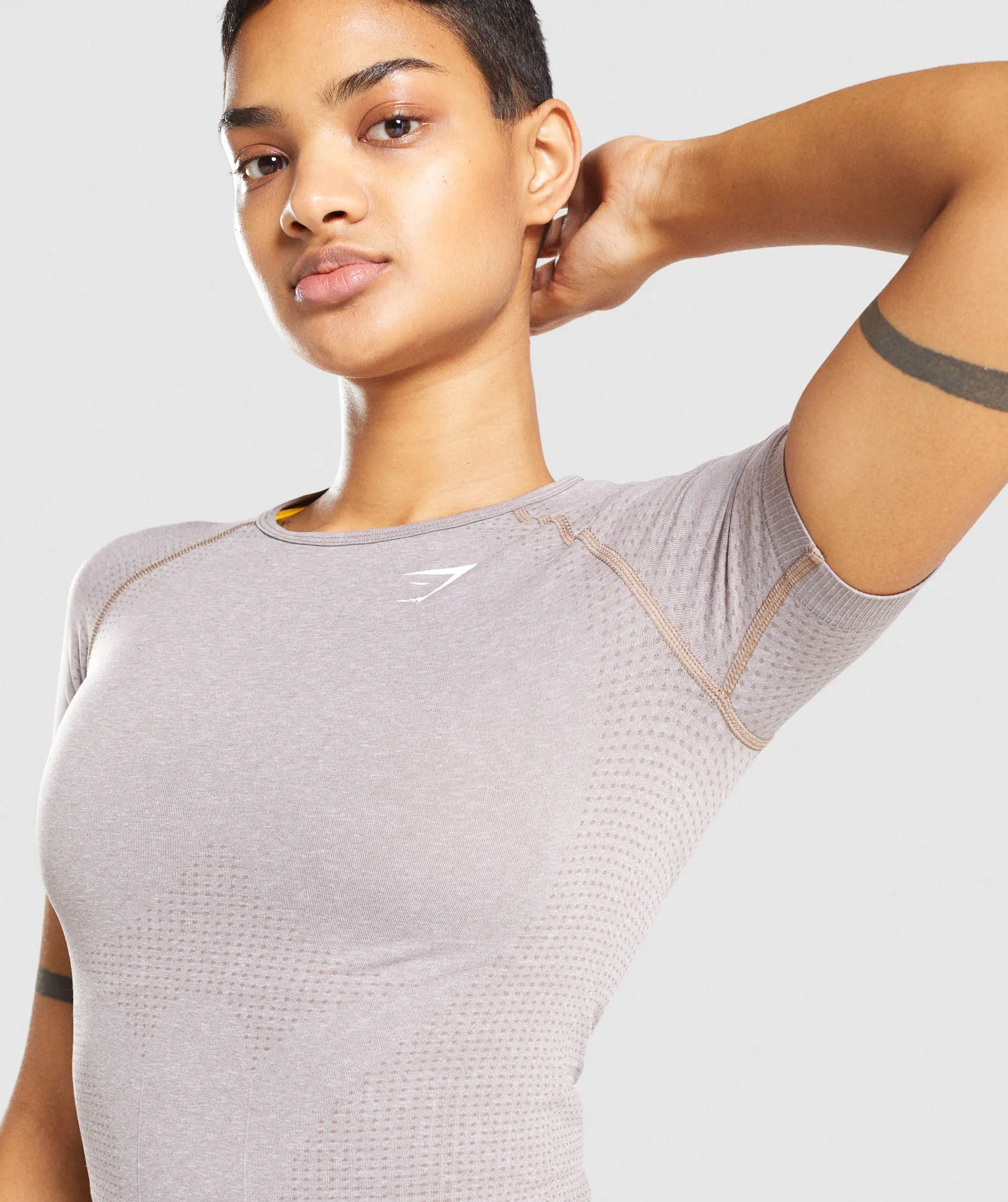 Gymshark Vital Seamless 2.0 T-Shirt - Taupe Marl sold by Gymshark product image thumbnail 5