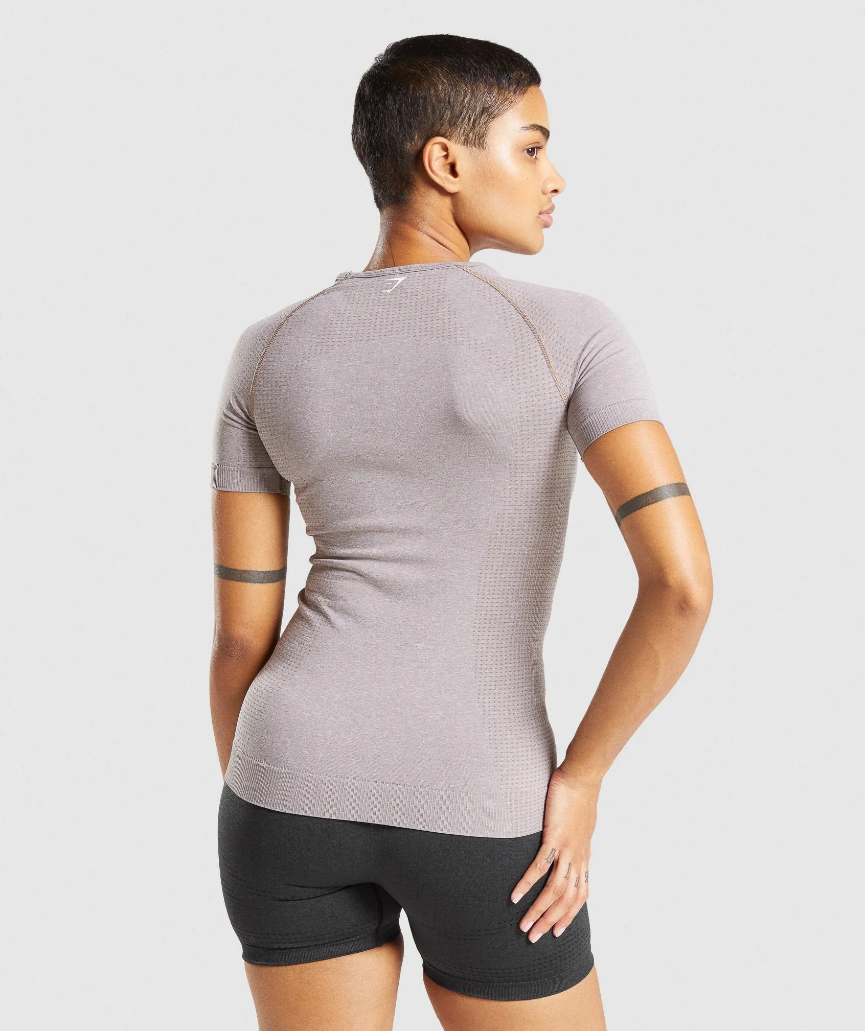 Gymshark Vital Seamless 2.0 T-Shirt - Taupe Marl sold by Gymshark product image thumbnail 2