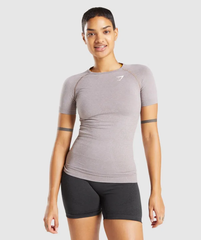 Gymshark Vital Seamless 2.0 T-Shirt - Taupe Marl sold by Gymshark