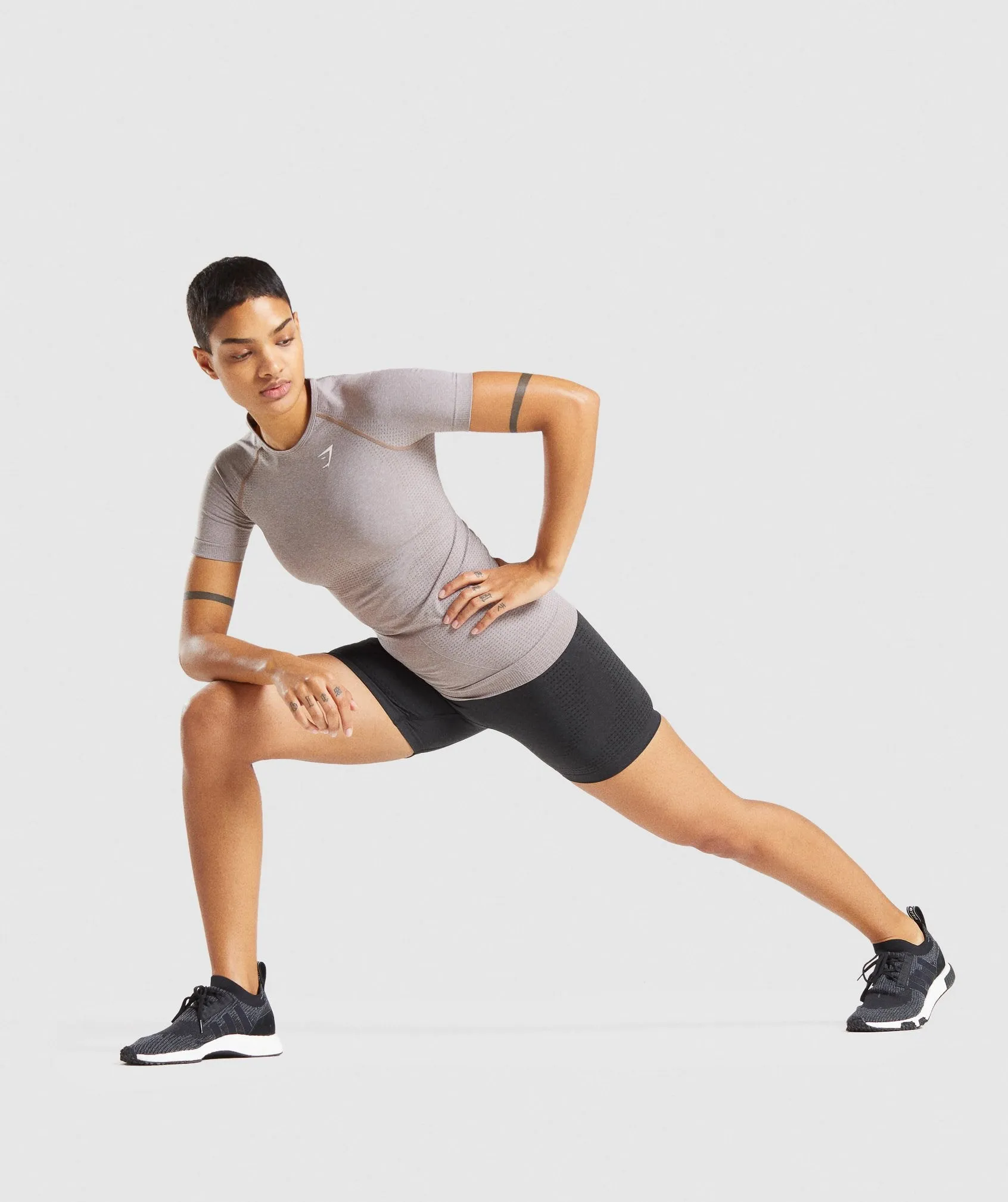 Gymshark Vital Seamless 2.0 T-Shirt - Taupe Marl sold by Gymshark product image thumbnail 4