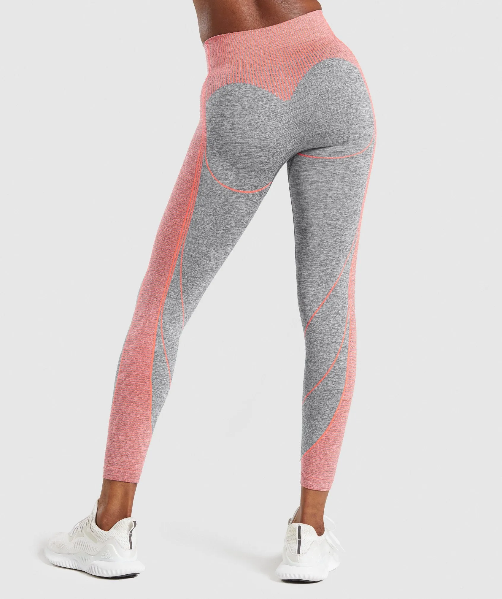 Gymshark Hyper Amplify Leggings - Charcoal Marl/Coral sold by Gymshark product image thumbnail 3