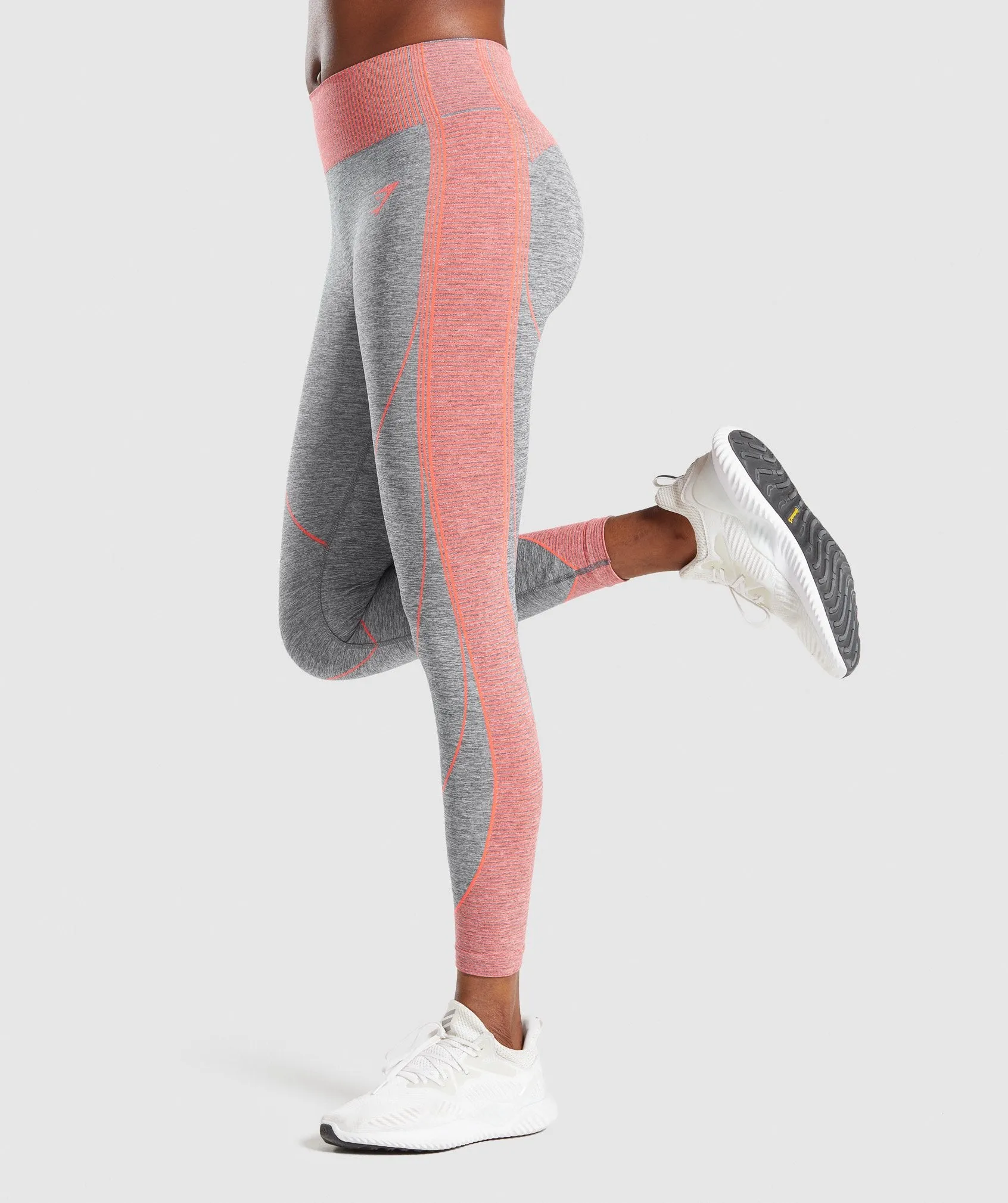 Gymshark Hyper Amplify Leggings - Charcoal Marl/Coral sold by Gymshark product image thumbnail 4