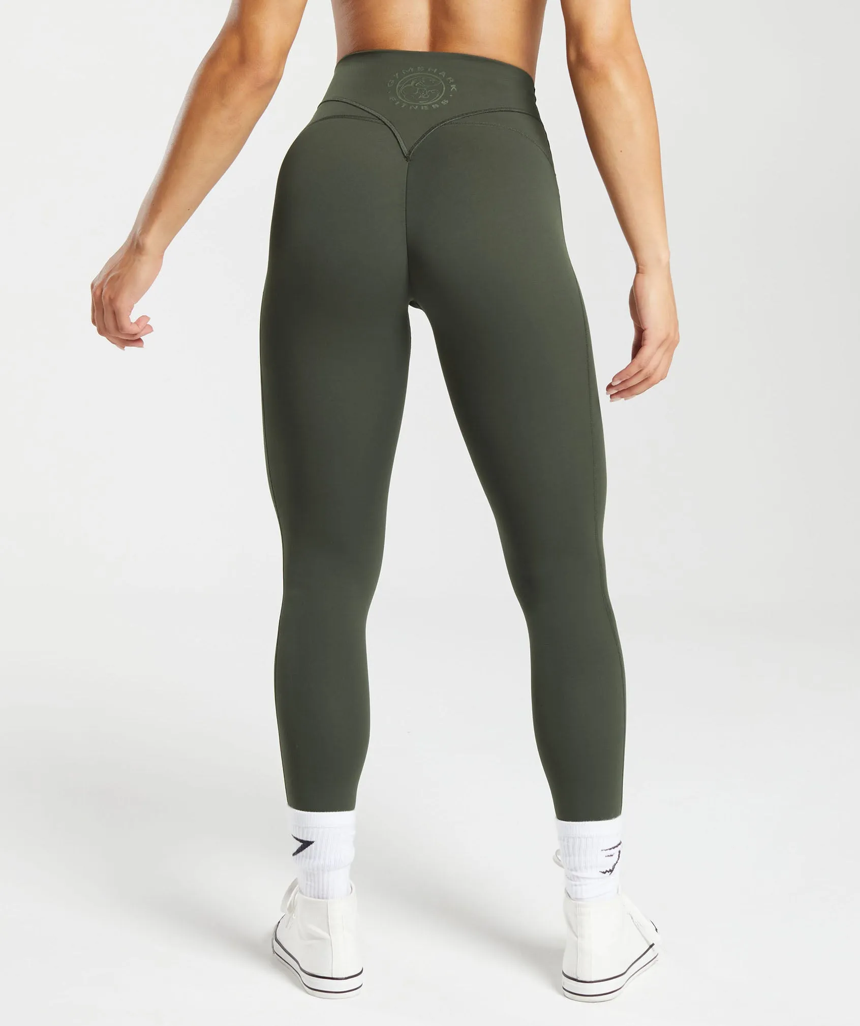 Gymshark Legacy Regular Leggings - Deep Olive Green sold by Gymshark product image thumbnail 2
