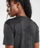 Gymshark Adapt Camo Seamless Crop Top - Black/Onyx Grey sold by Gymshark