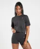 Gymshark Adapt Camo Seamless Crop Top - Black/Onyx Grey sold by Gymshark