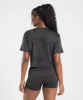 Gymshark Adapt Camo Seamless Crop Top - Black/Onyx Grey sold by Gymshark