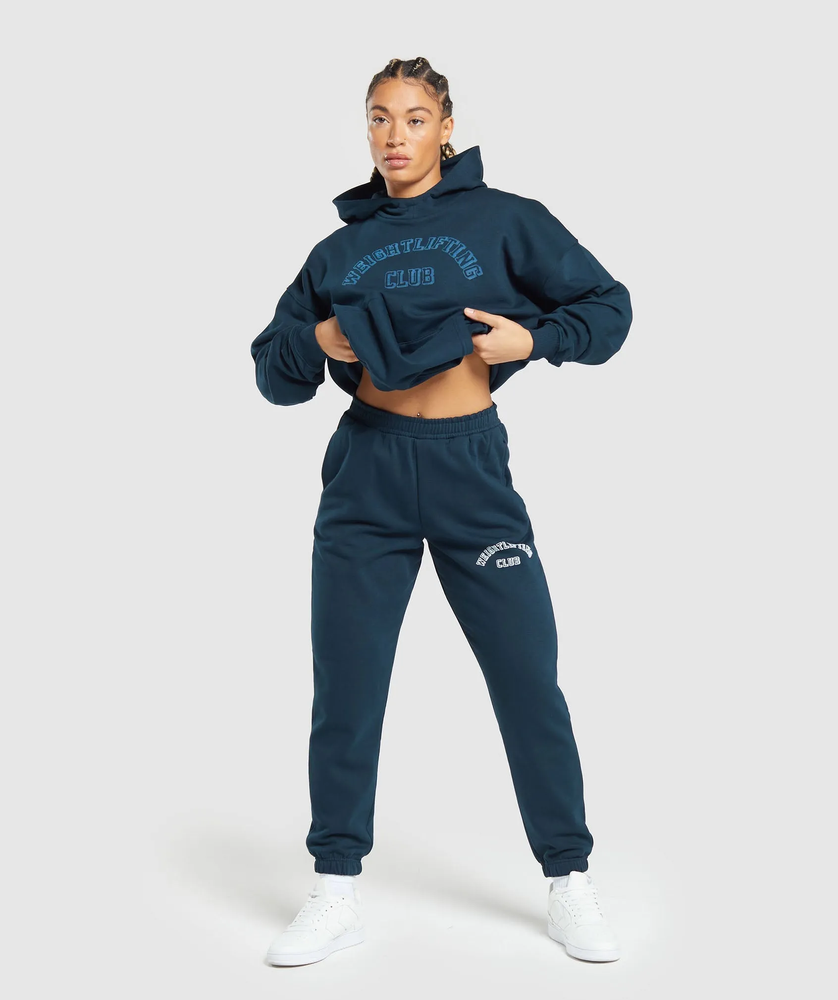 Gymshark Weightlifting Oversized Hoodie - Navy sold by Gymshark product image thumbnail 4