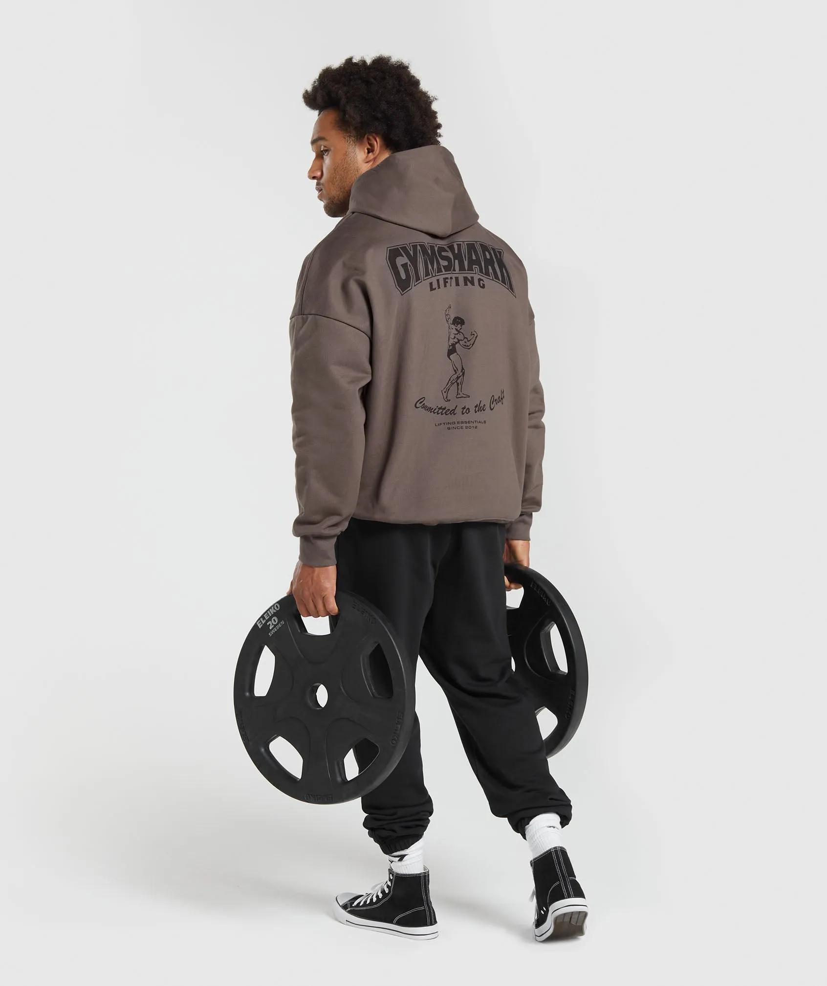 Gymshark Committed to the Craft Hoodie - Dusty Brown sold by Gymshark product image thumbnail 4