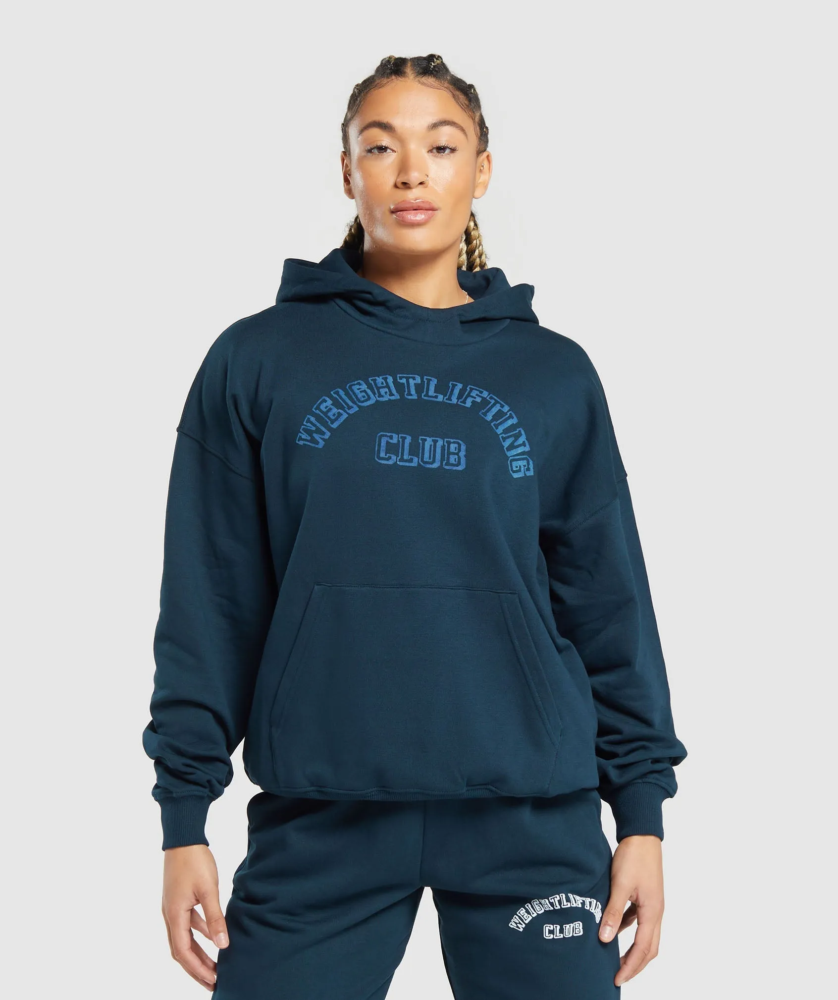 Gymshark Weightlifting Oversized Hoodie - Navy sold by Gymshark