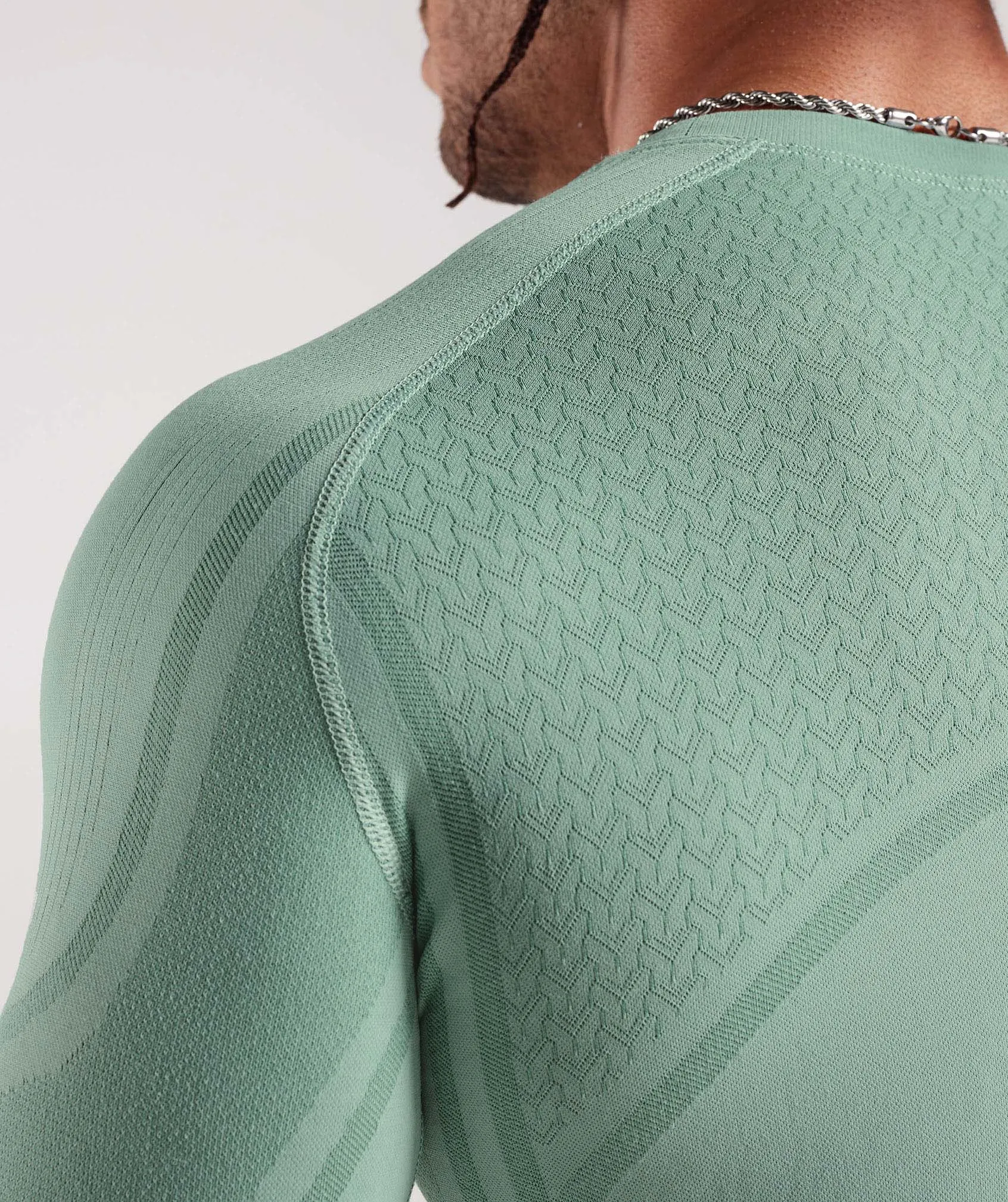Gymshark 315 Seamless Long Sleeve T-Shirt - Frost Teal/Ink Teal sold by Gymshark product image thumbnail 5
